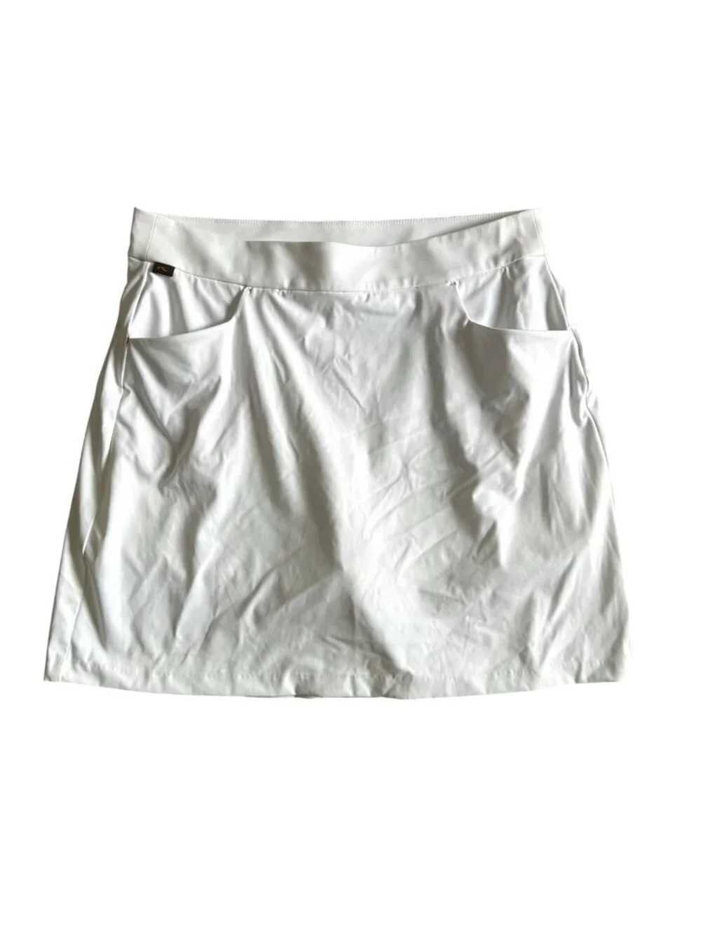 Kjus Women's Sz XL White Suisi Skort Lightweight Stretch Fabric With Pockets